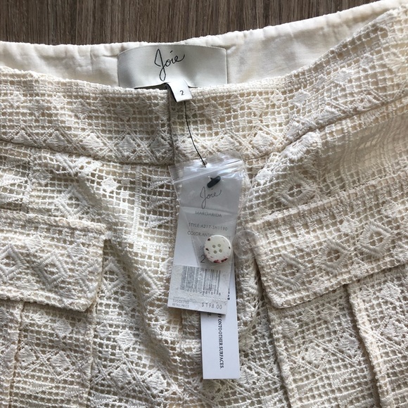 NWT Joie Cream Lace Shorts Size 2 - Picture 4 of 6
